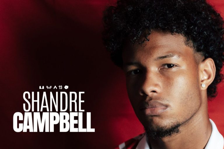 Shandre Campbell after completing his permanent move to KV Kortrijk.