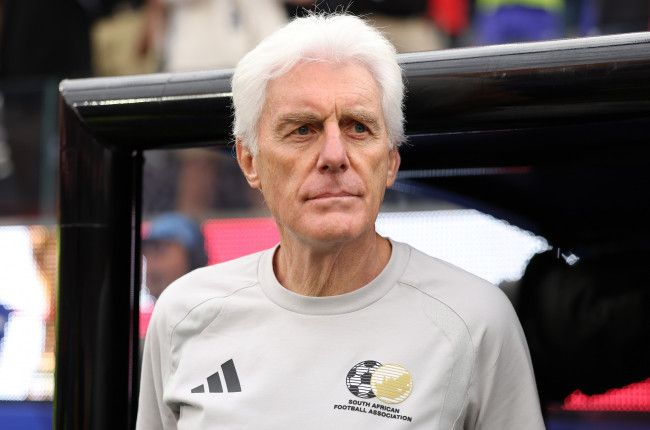 Hugo Broos during a Bafana Bafana match.