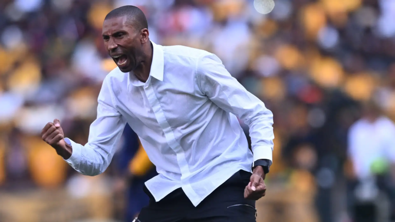 Orlando Pirates head coach Abdeslam Ouaddou after winning his legal case against AS Vita Club.