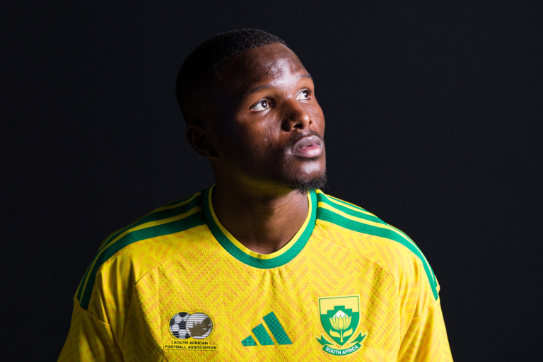 Olwethu Makhanya during a Bafana Bafana match amid reports linking him with Rangers.
