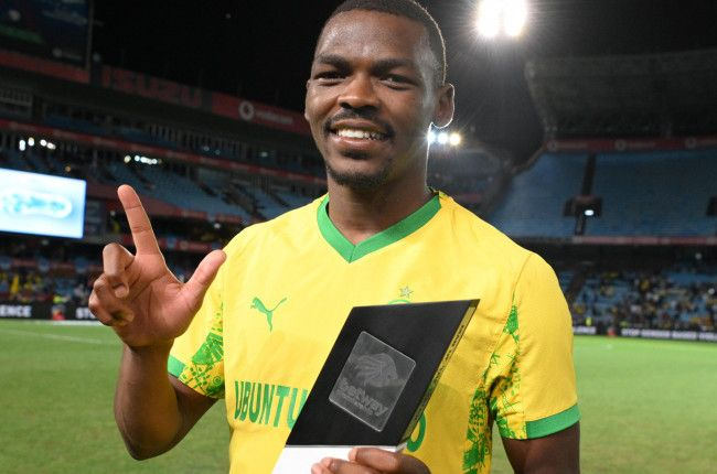 Katlego Ntsabeleng representing Mamelodi Sundowns during his loan spell from FC Dallas.