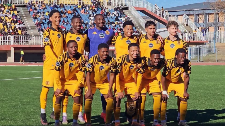 Mduduzi Shabalala in action for Kaizer Chiefs' DDC side against Lifofane FC in Lesotho.