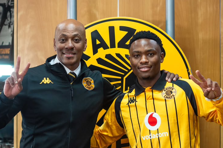 Langelihle Phili after completing his transfer from Stellenbosch FC to Kaizer Chiefs.