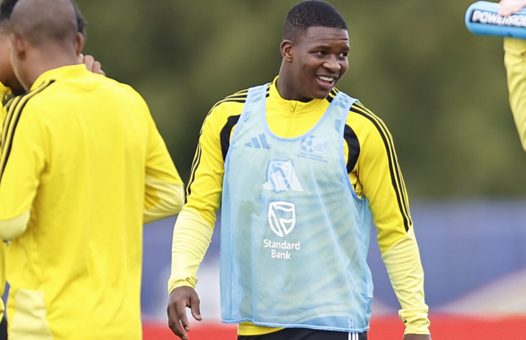 Mbekezeli Mbokazi in action for Chicago Fire before suffering a serious thigh injury.